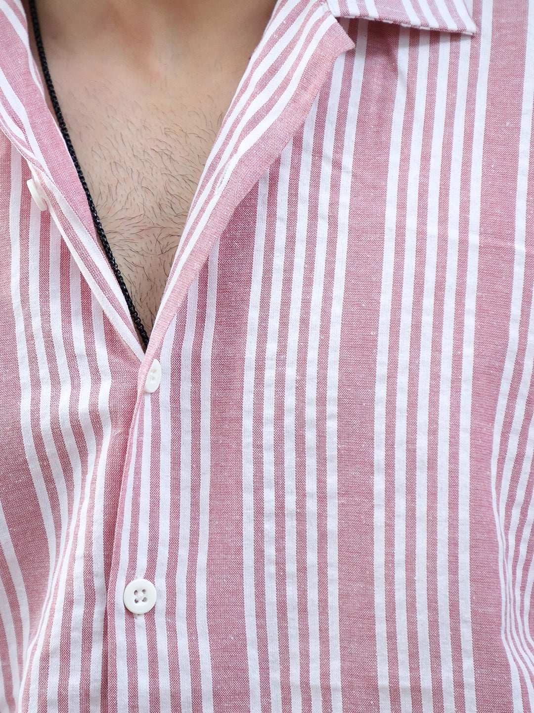 SnugSky Neon Pink Half Sleeve Stripe Shirt