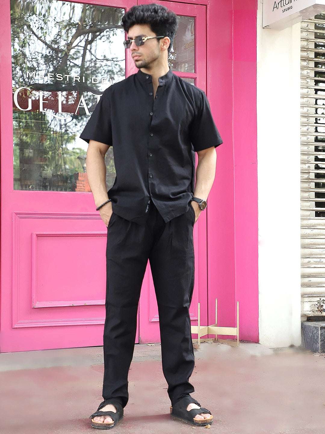 Boulevard Black Cotton Co-Ord Set