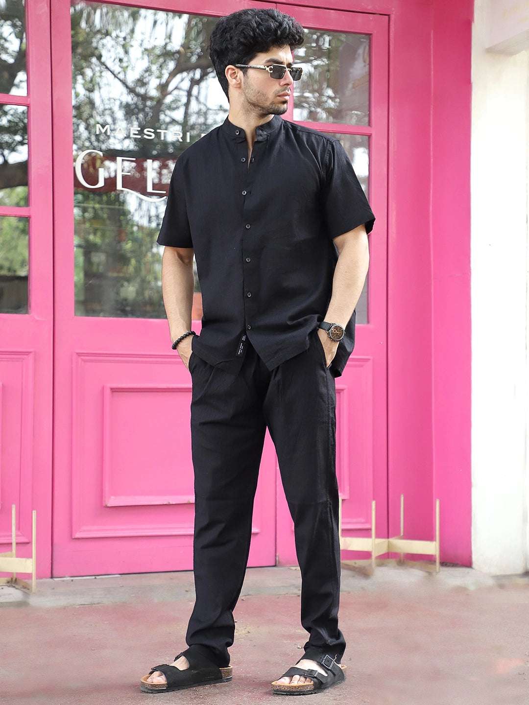 Boulevard Black Cotton Co-Ord Set