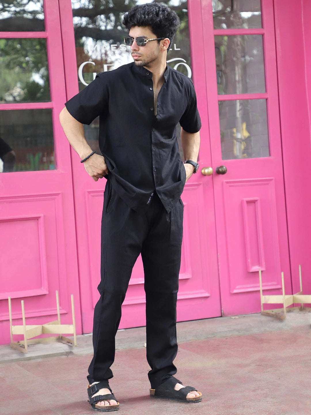 Boulevard Black Cotton Co-Ord Set
