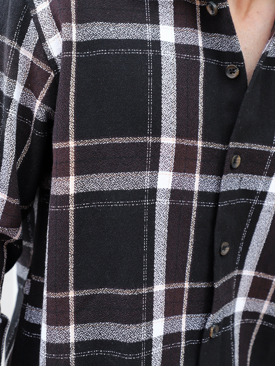 Bloom State Black Check Full Sleeve Shirt