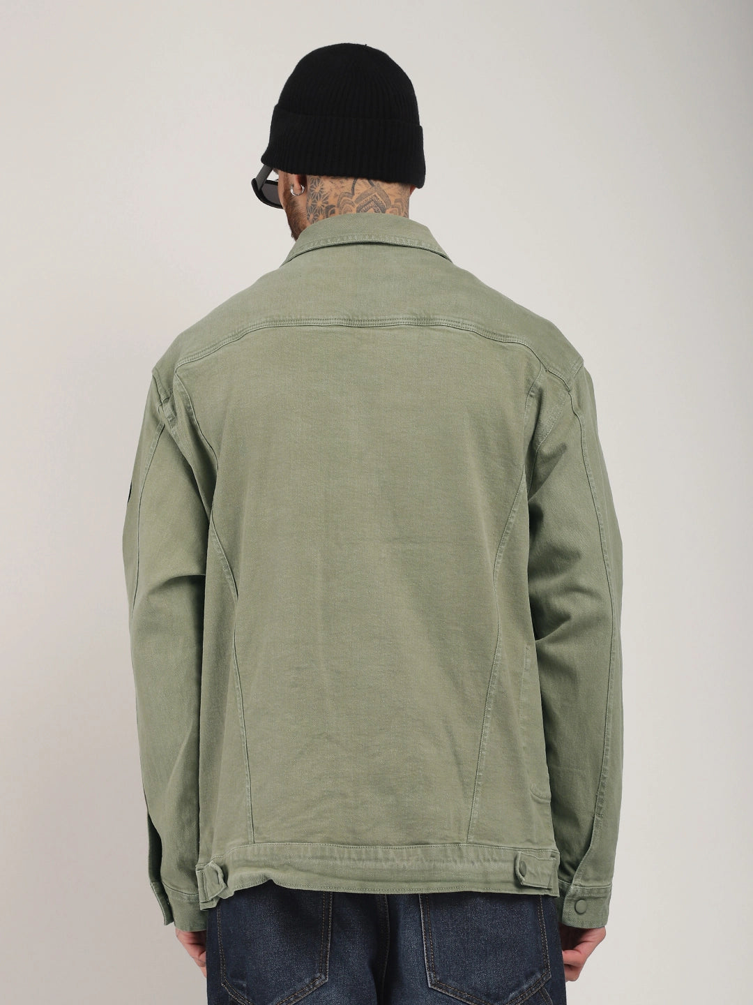 Green Denim Jacket for Men