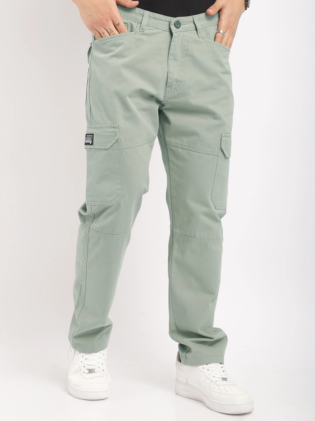 Harlow Hues Pistachio Green Cotton Cargo