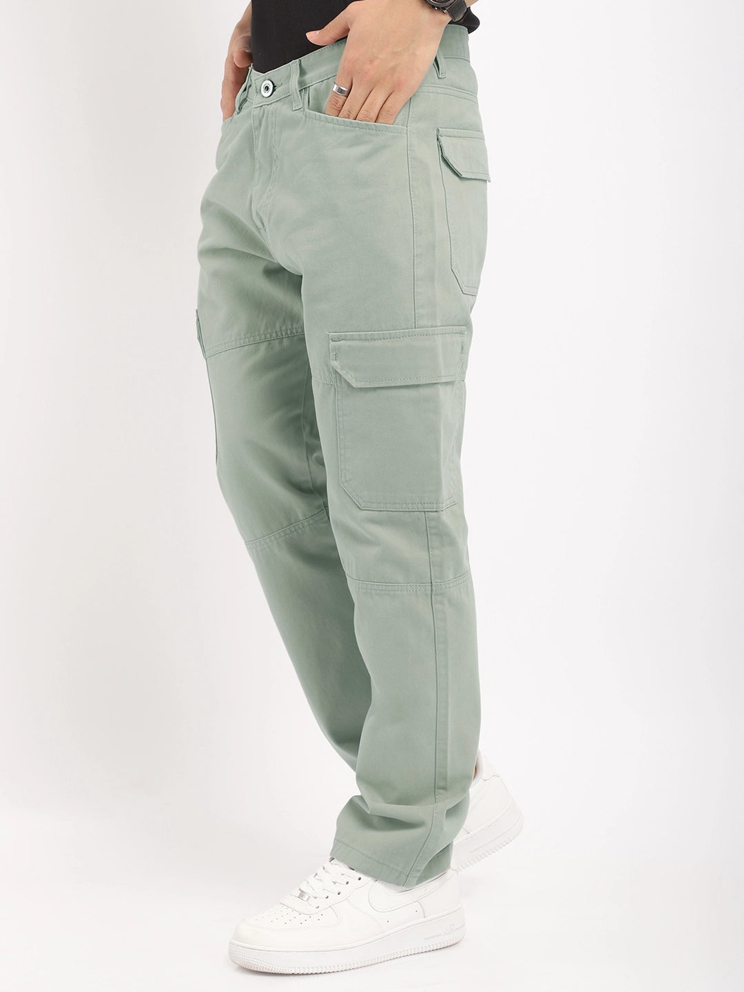 Harlow Hues Pistachio Green Cotton Cargo