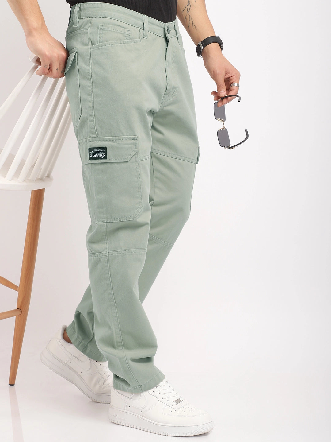 Harlow Hues Pistachio Green Cotton Cargo