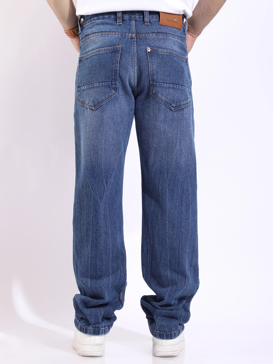 Bravik Blue Denim Straight Fit Jeans