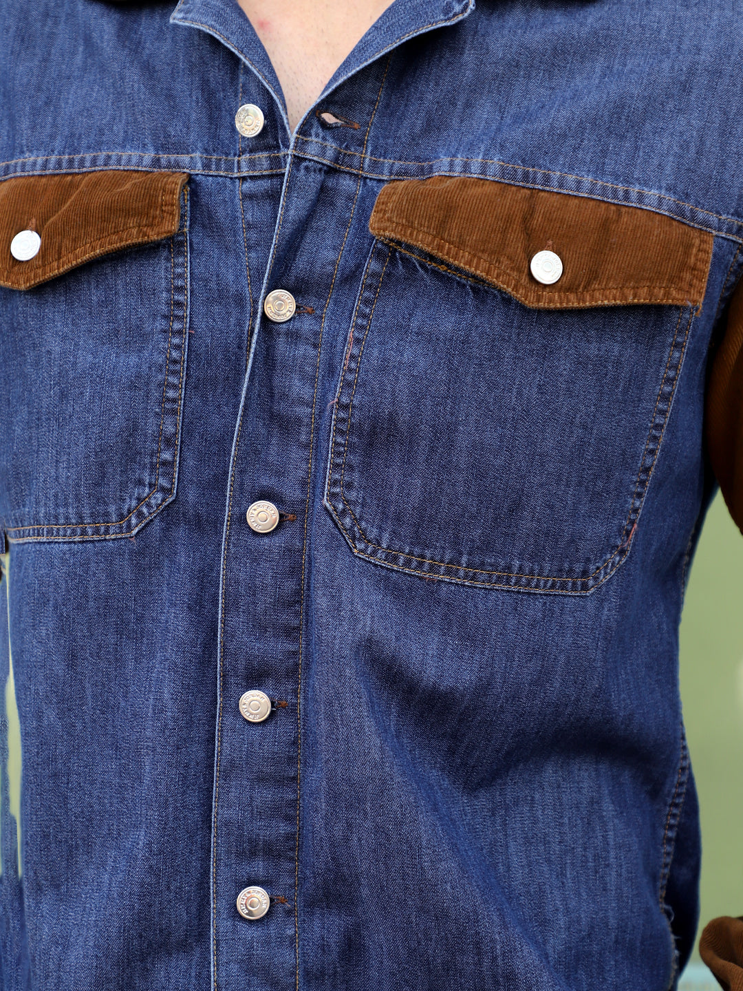 Luxe Fit Trippen Blue Washed Denim Shirt