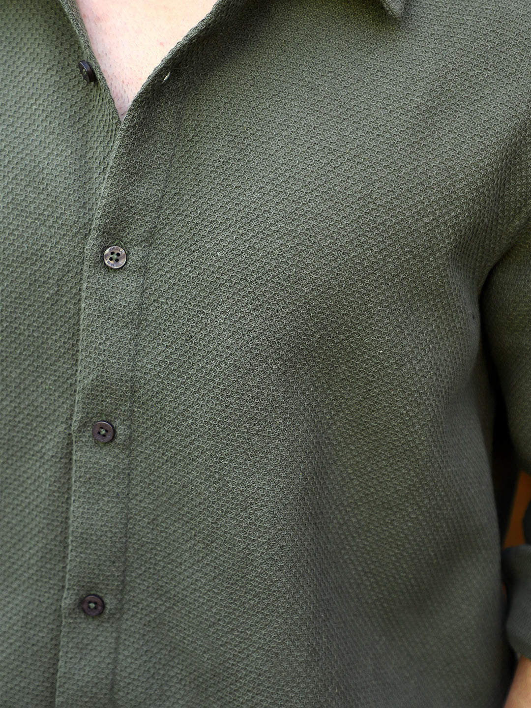 Vanilla Daze Olive full Sleeve Plain shirt