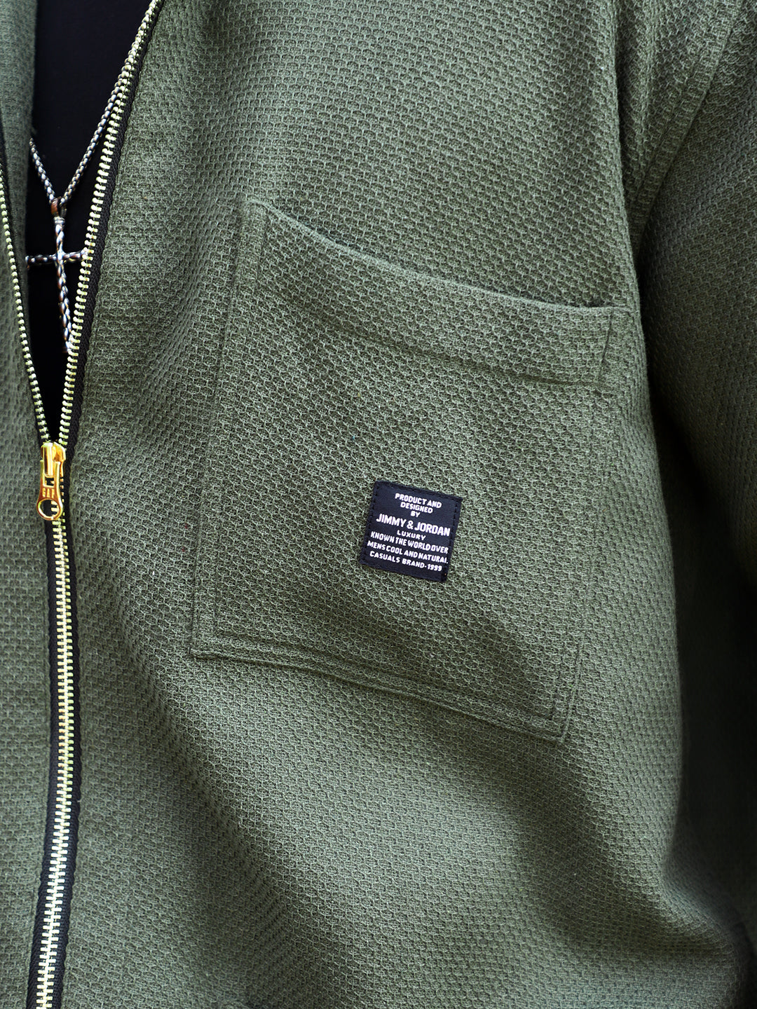 Honey Drift Olive Ribbed Shacket