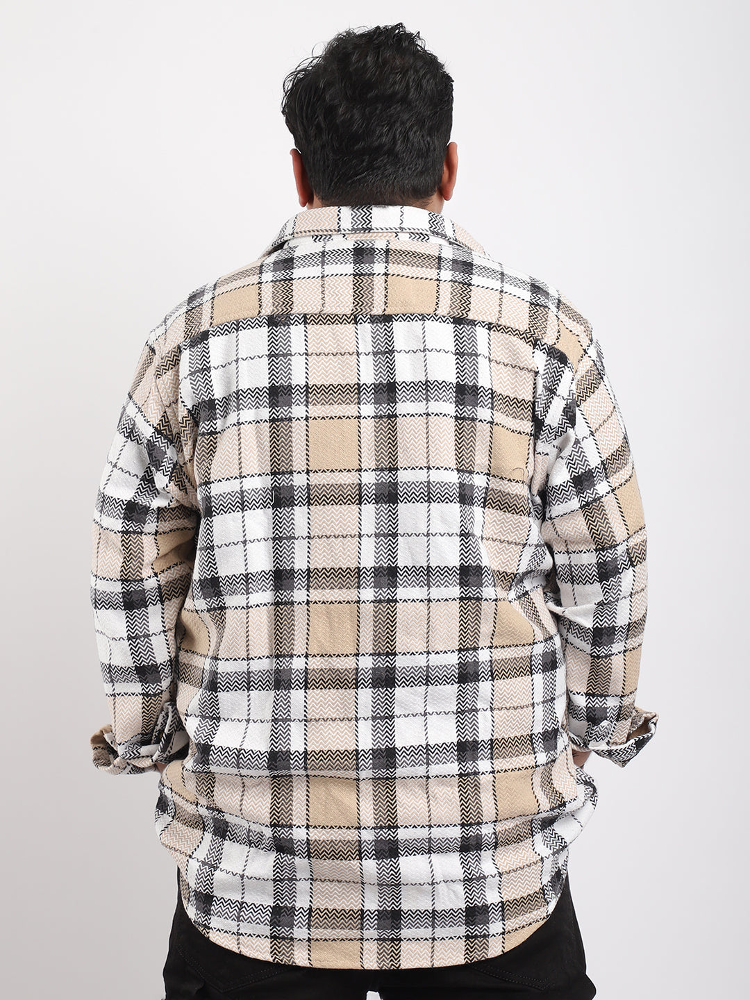 Royal Shade Off White Fon Marco Check Full Sleeve Shirt