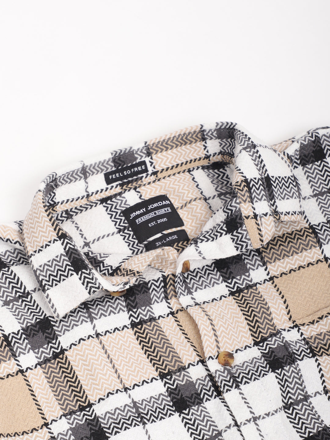 Royal Shade Off White Fon Marco Check Full Sleeve Shirt