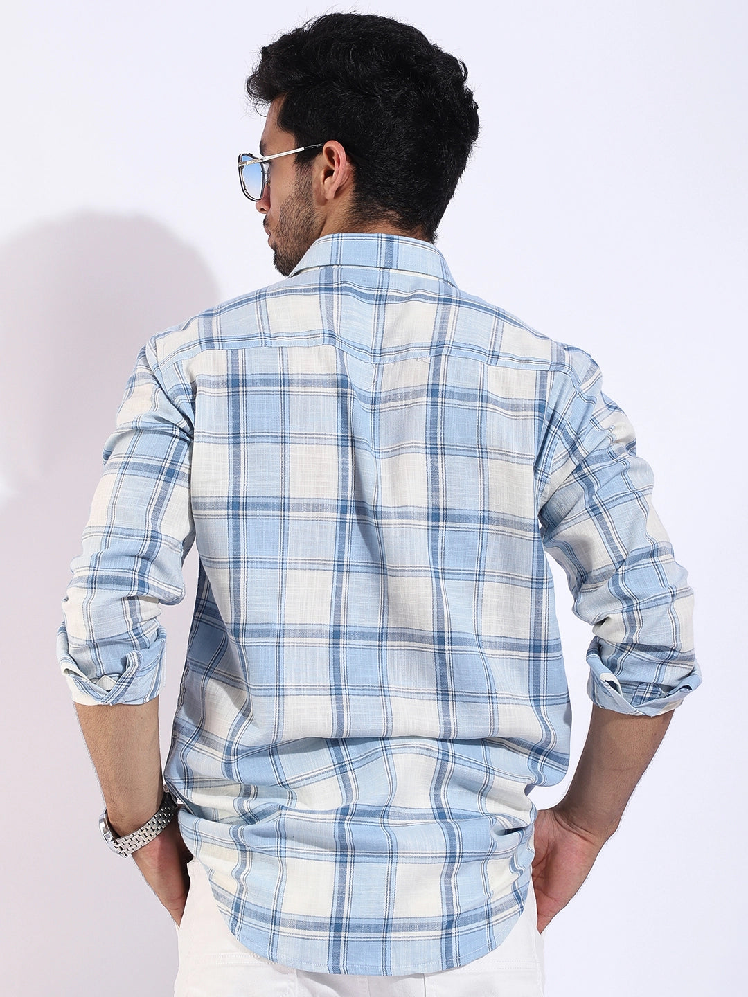 Pineflare Blue Check Full Sleeve Shirt