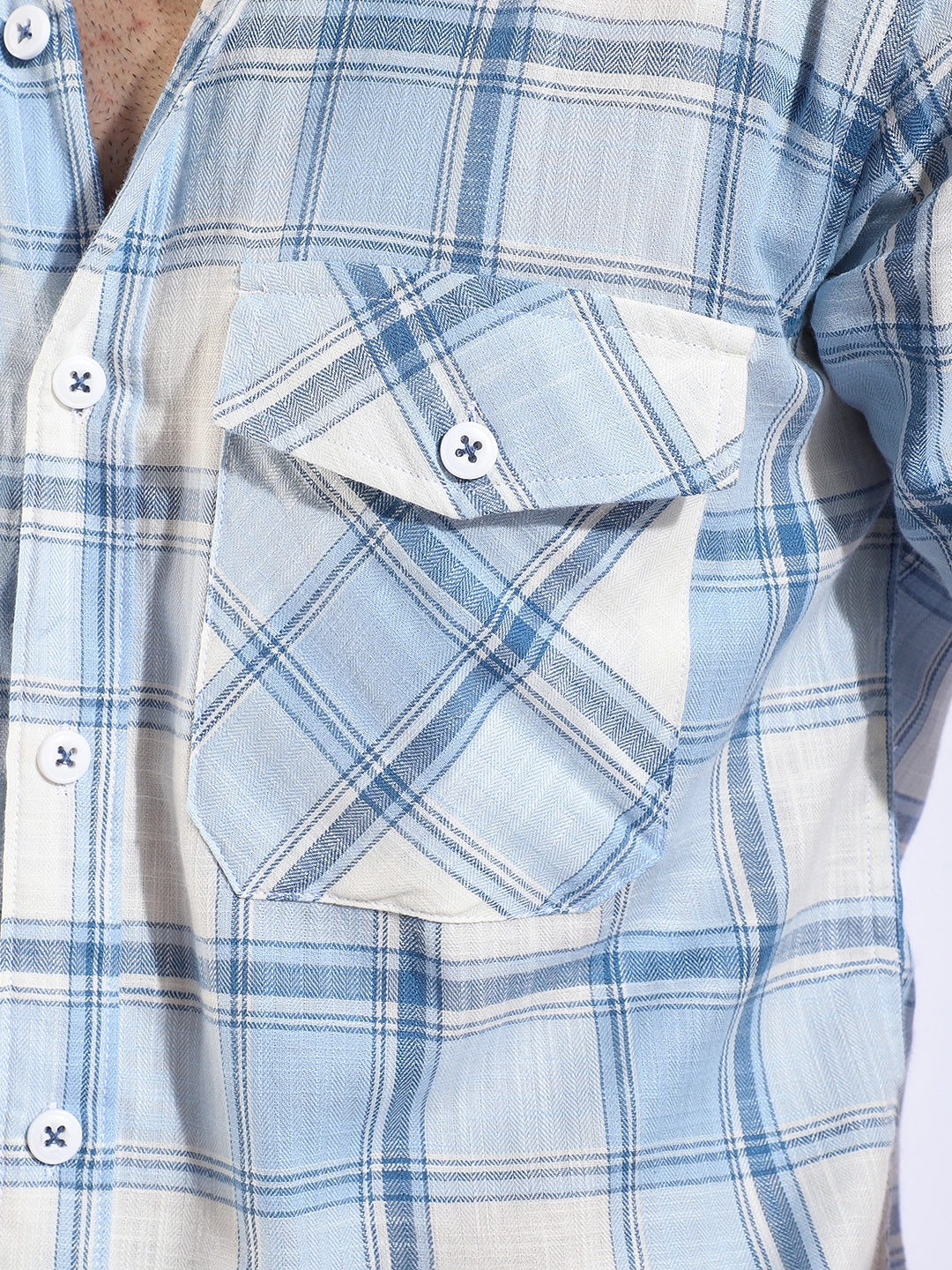 Pineflare Blue Check Full Sleeve Shirt