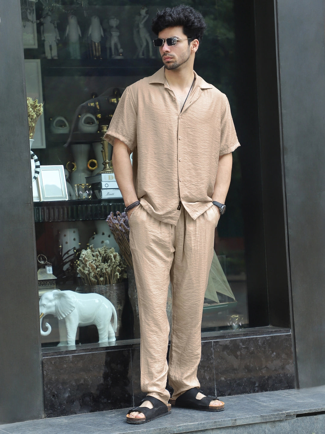 Linen Atlantica Beige Co-Ord Set