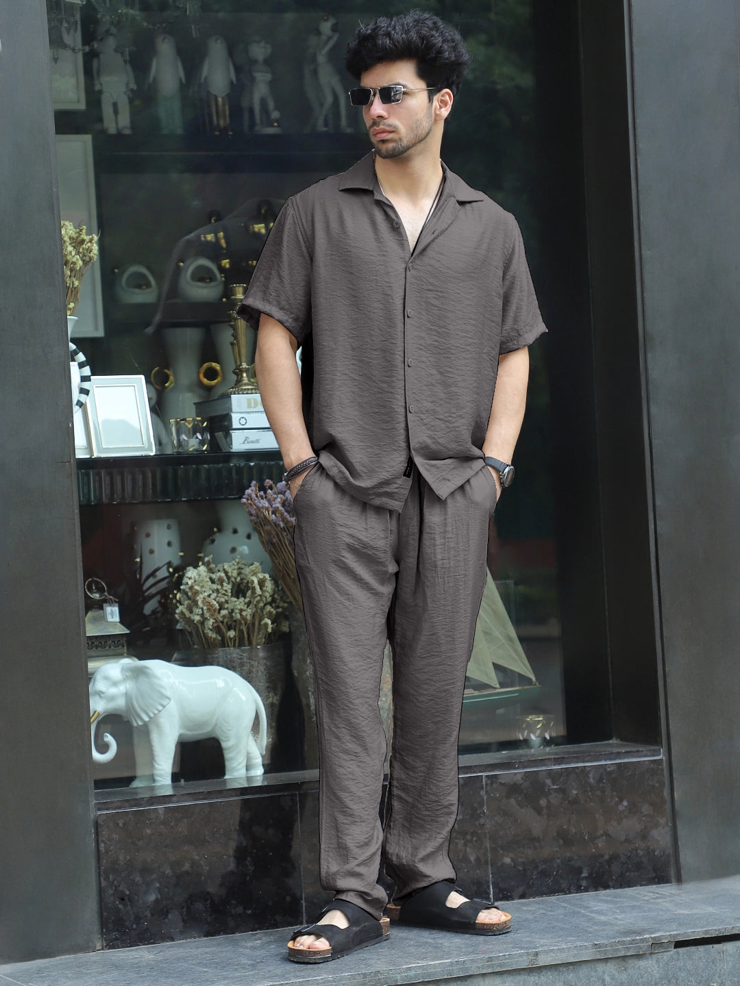 Linen Atlantica Grey Co-Ord Set