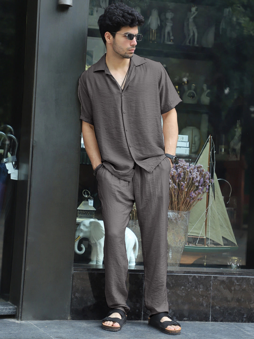 Linen Atlantica Grey Co-Ord Set