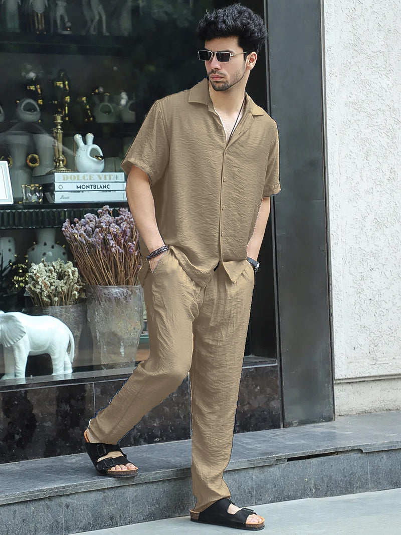 Linen Atlantica Beige Co-Ord Set