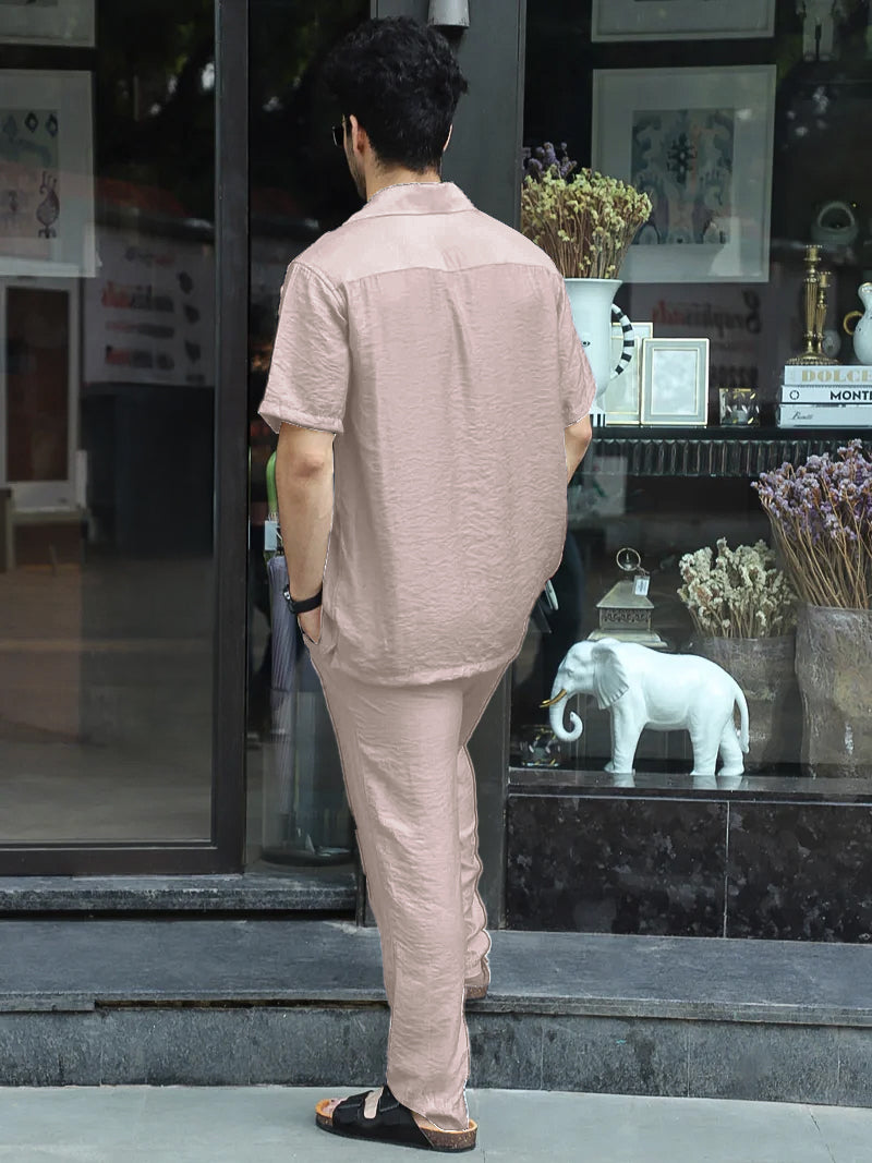 Linen Atlantica Light Pink Co-Ord Set