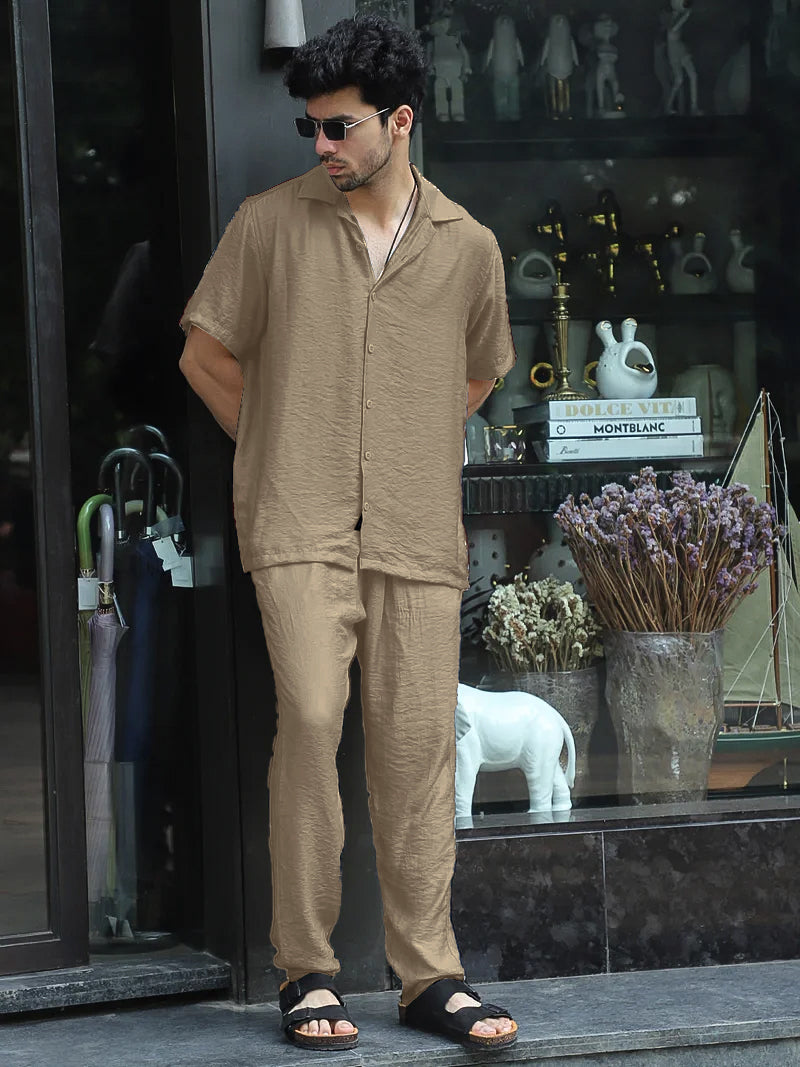 Linen Atlantica Beige Co-Ord Set