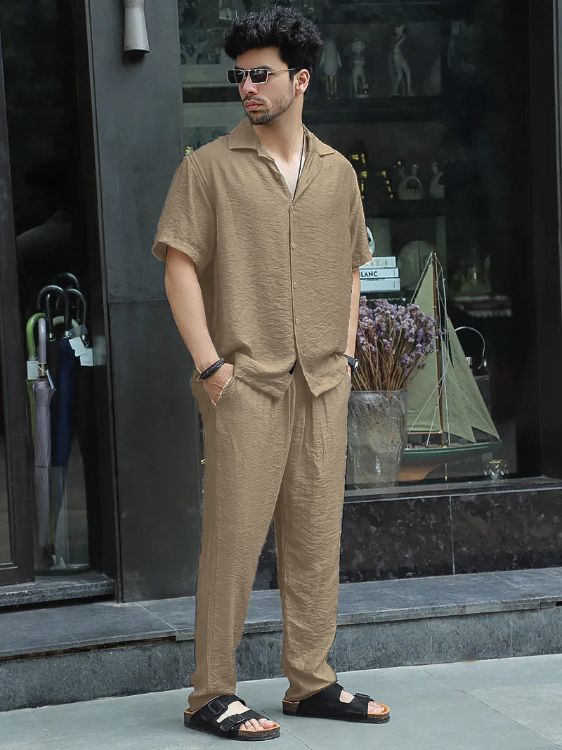 Linen Atlantica Beige Co-Ord Set