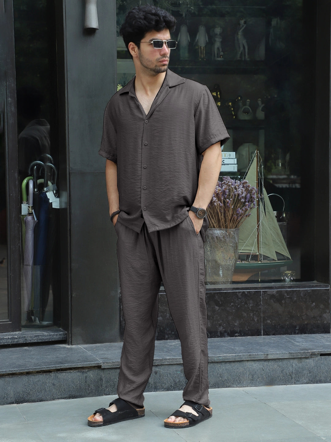 Linen Atlantica Grey Co-Ord Set