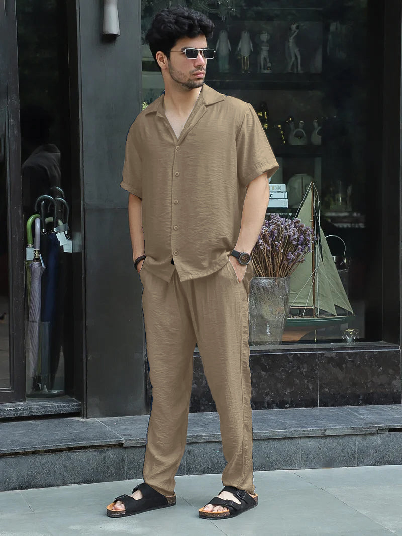 Linen Atlantica Beige Co-Ord Set