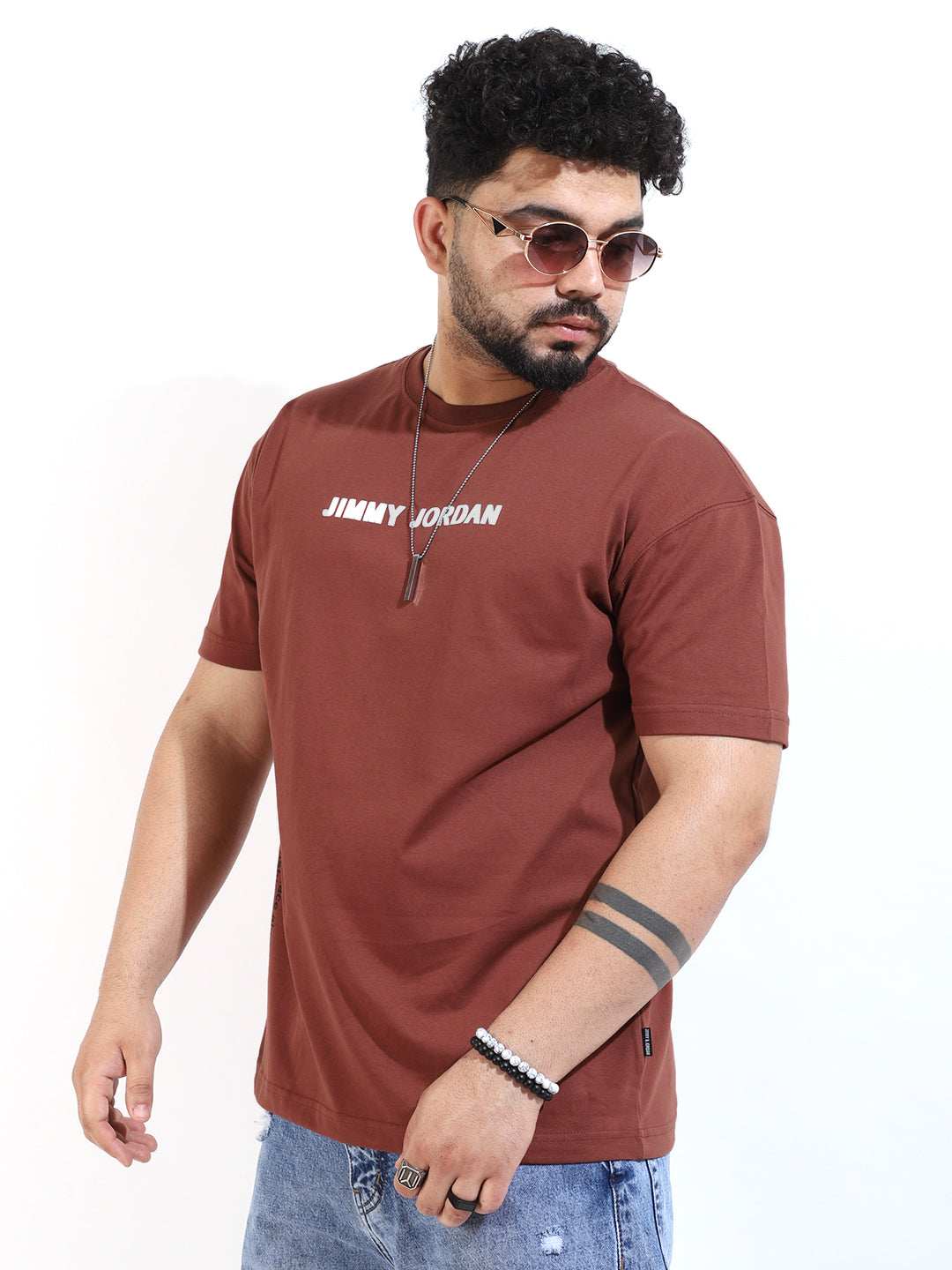 The Square Oversized Brown T-Shirt