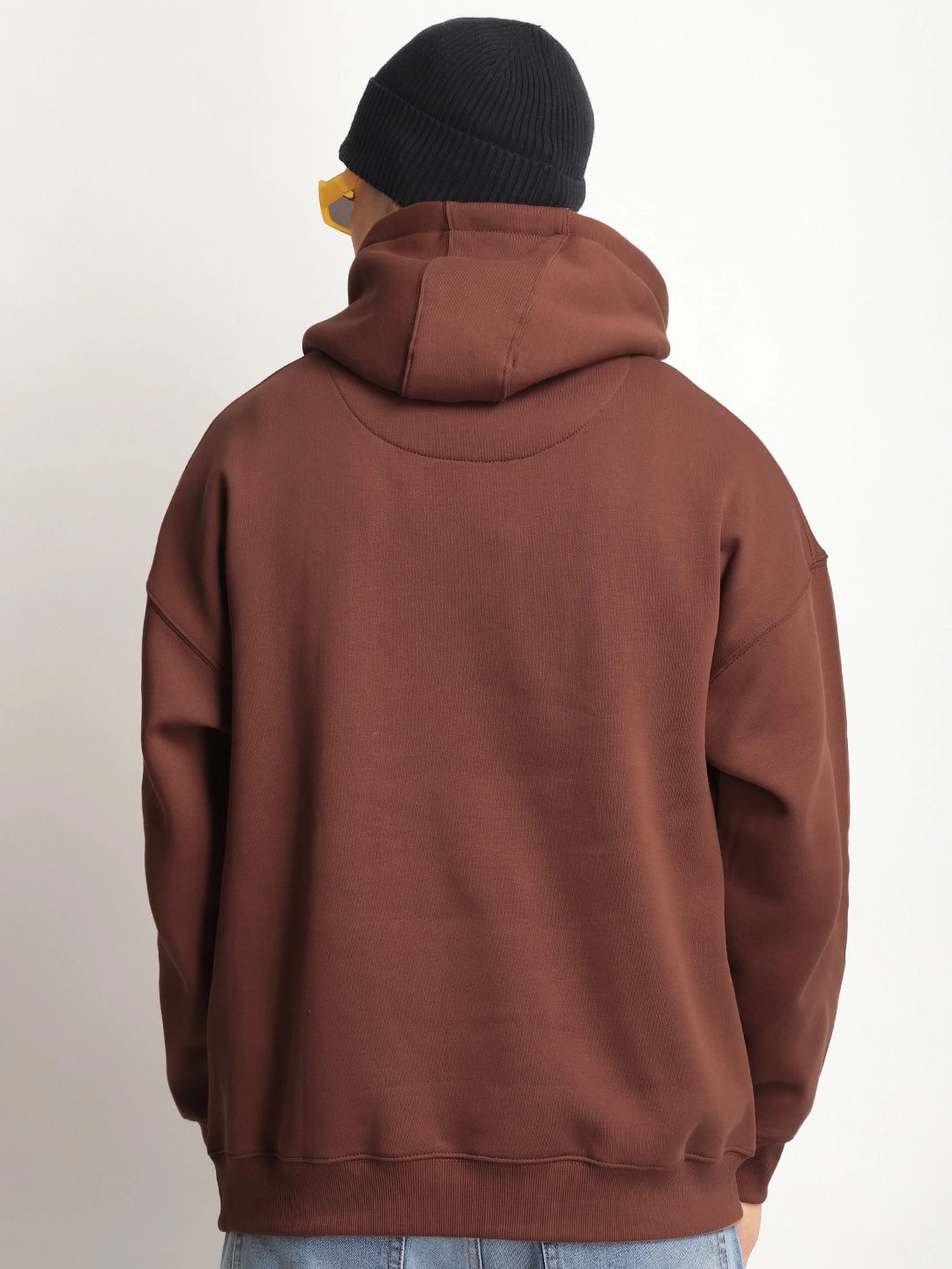 Men Brown Oversized Hoodie