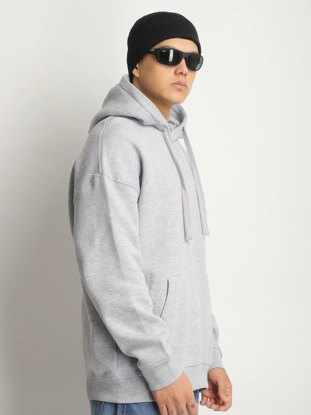 Grey Oversized Hoodie Men