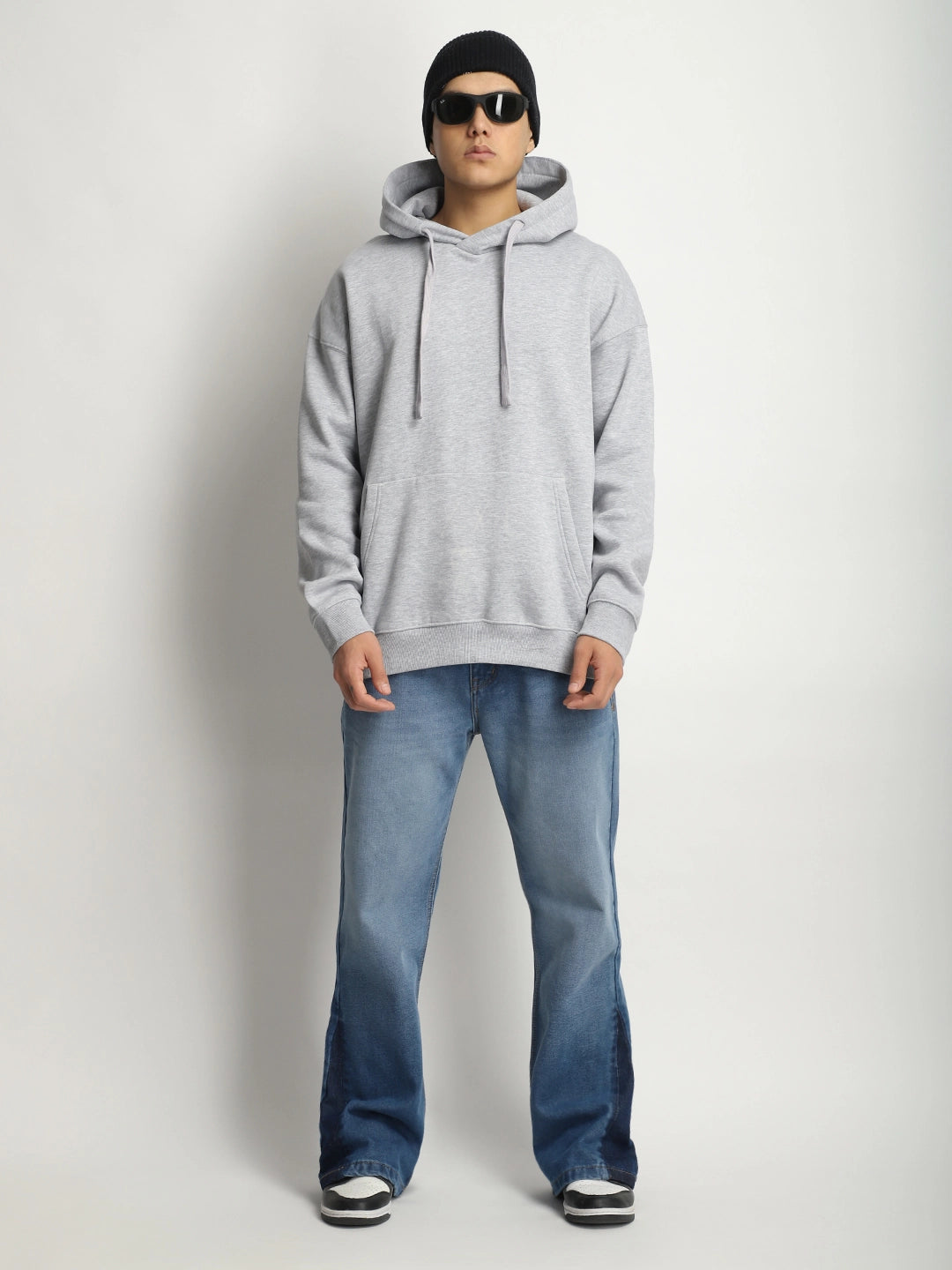 Grey Oversized Hoodie Men