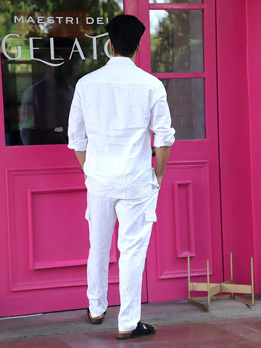 Linen Atlanta White Cargo Co-Ord Set