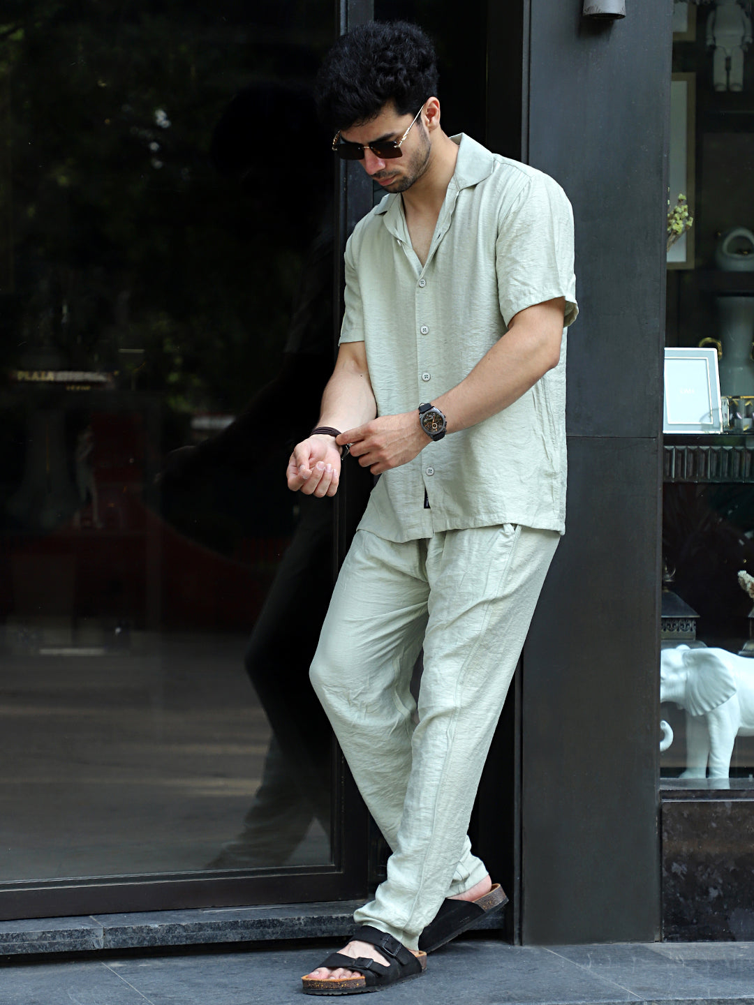 Linen Atlantica Mint Green Co-Ord Set