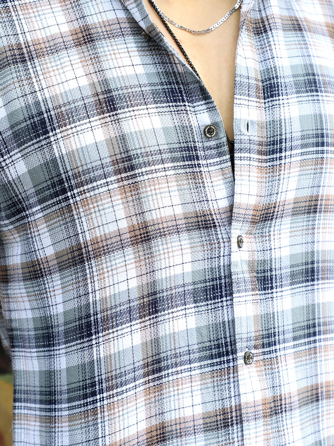 Osaka Grey Check Full Sleeve Shirt