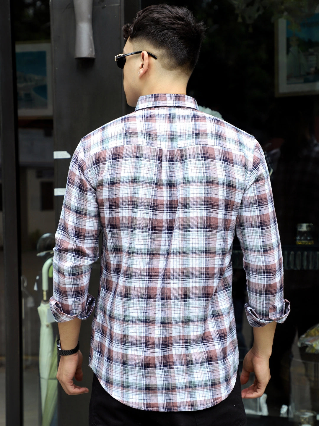 Osaka Brown Check Full Sleeve Shirt