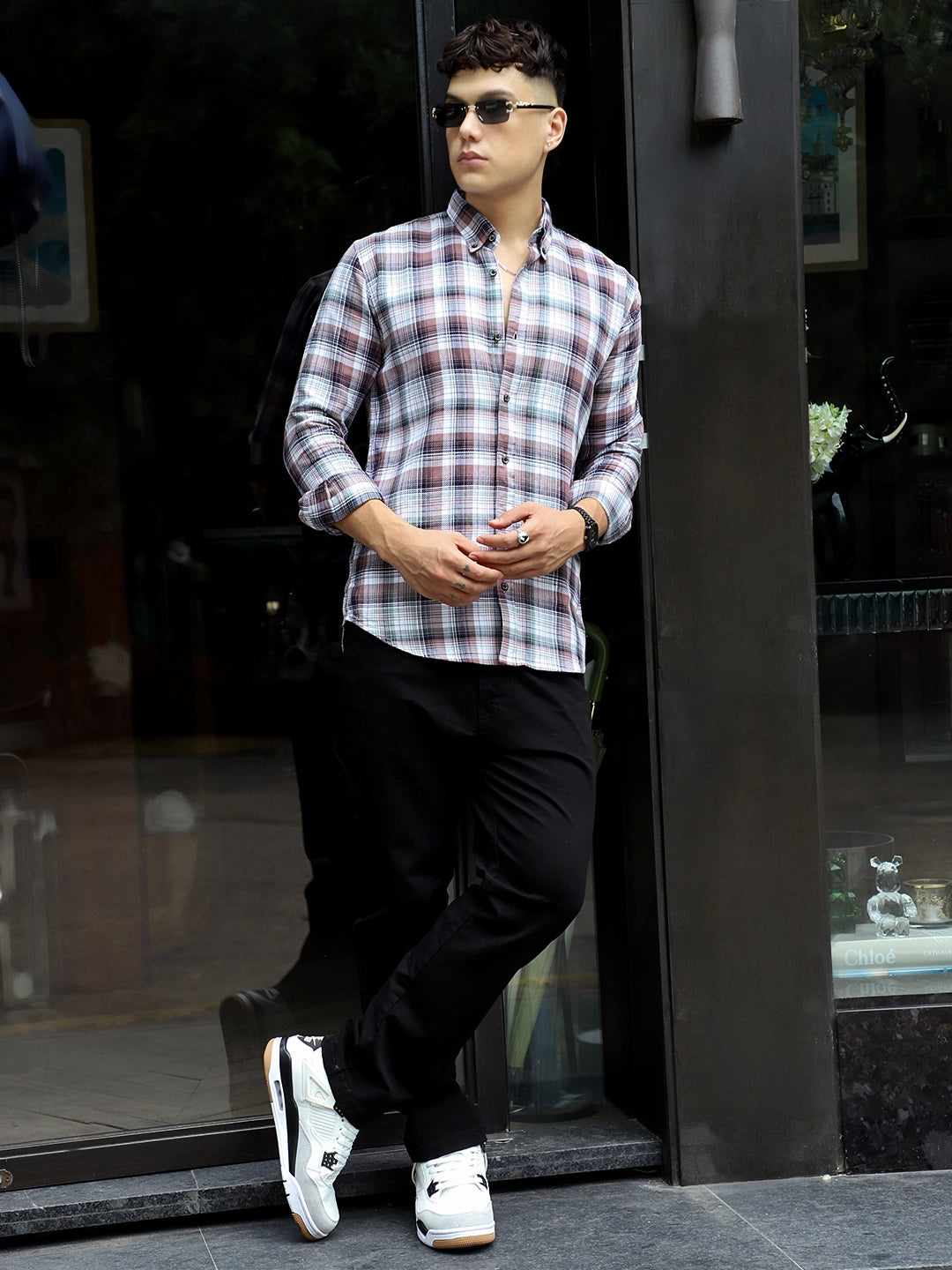 Osaka Brown Check Full Sleeve Shirt
