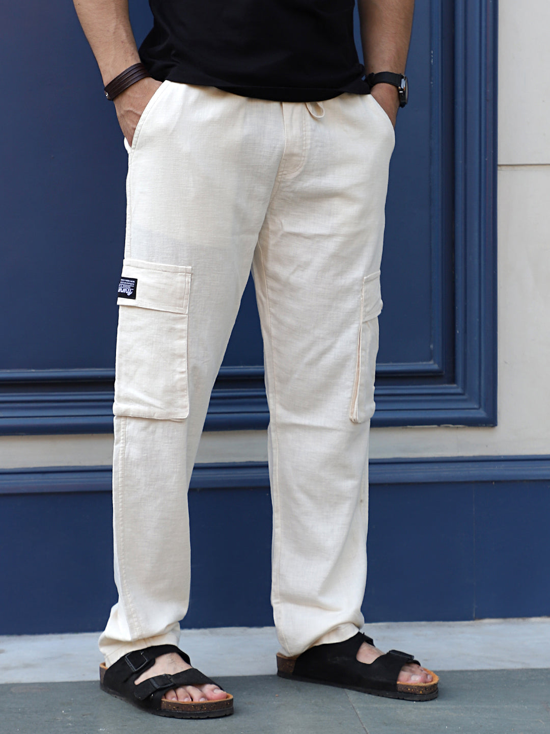 Desert Light Beige Linen Cargo