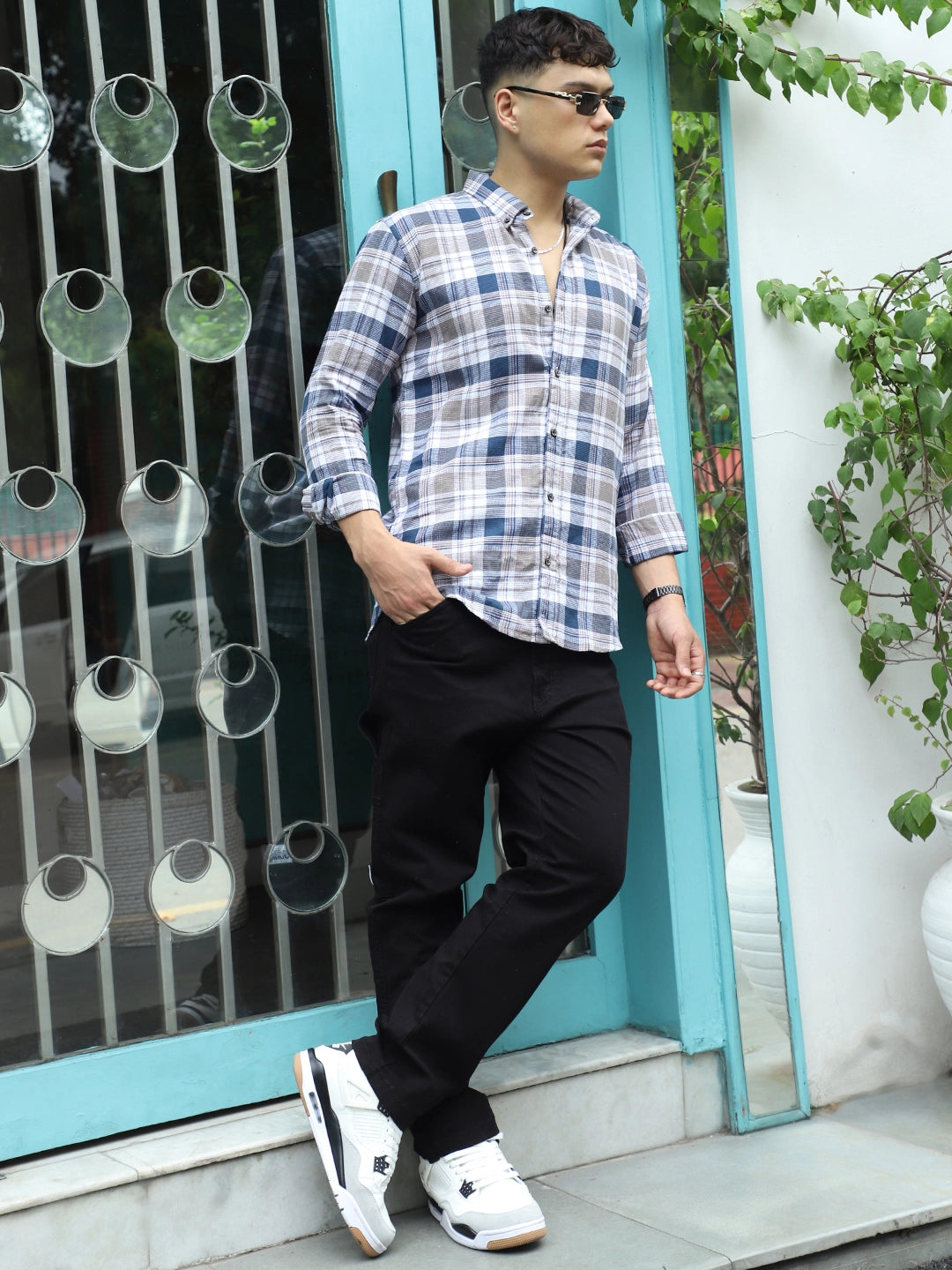 Osaka Blue Check Full Sleeve Shirt