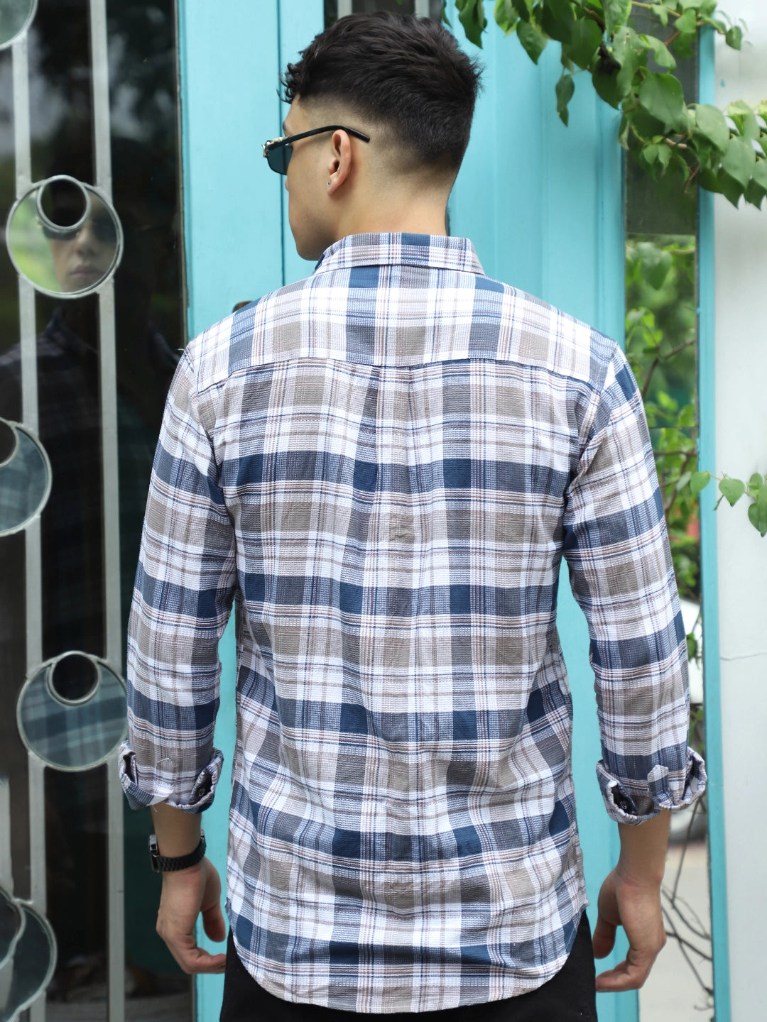 Osaka Blue Check Full Sleeve Shirt