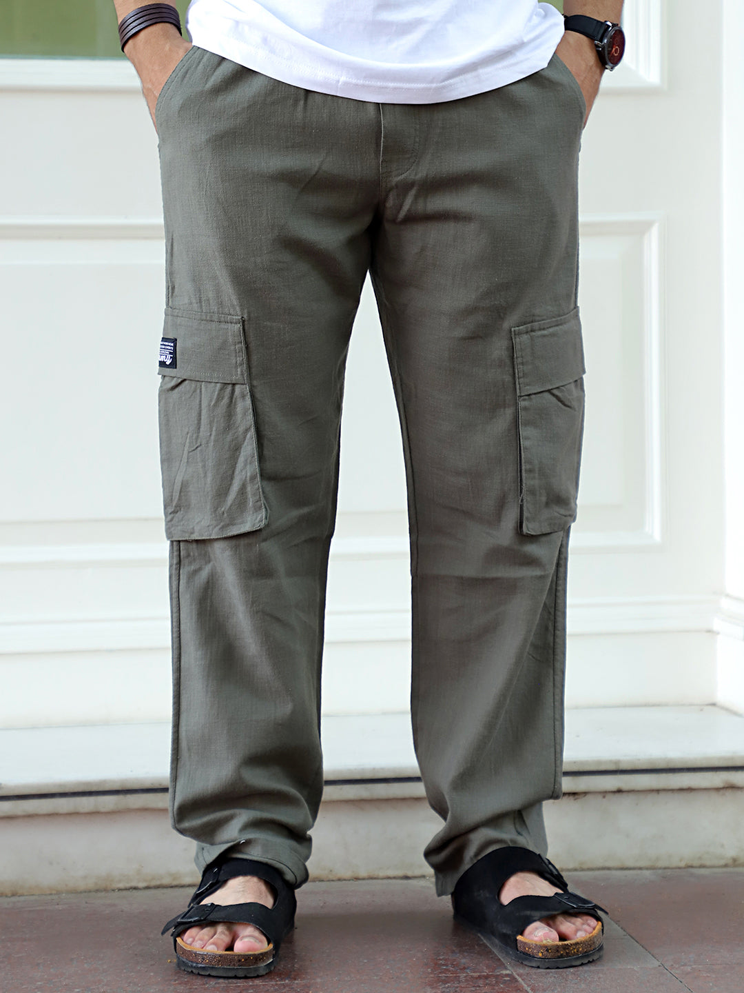 Desert Sage Green Linen Cargo