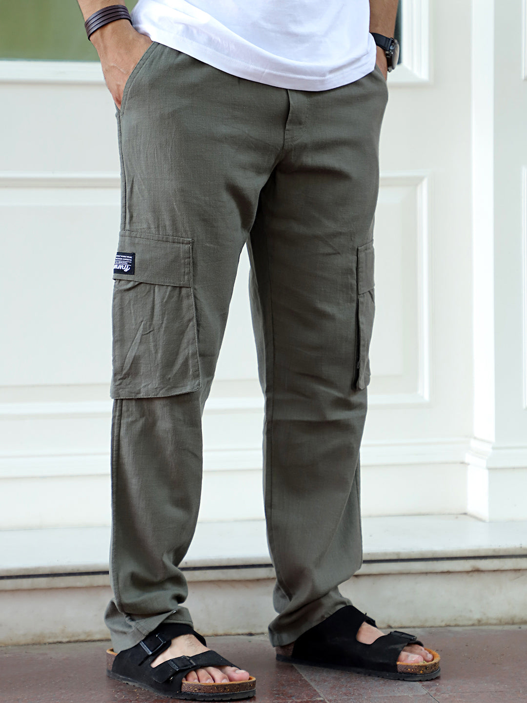 Desert Sage Green Linen Cargo