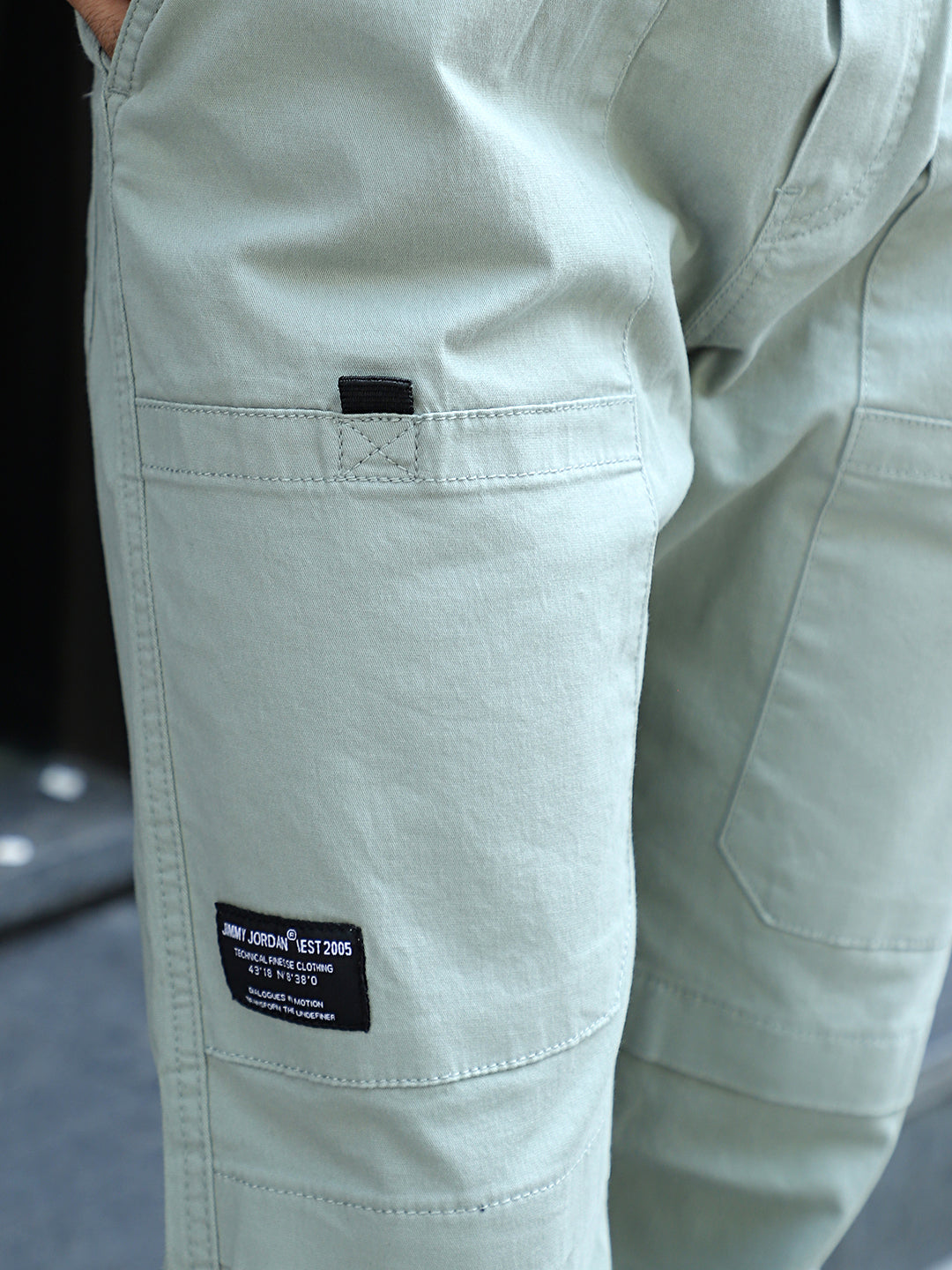 VeroBlend Pista Green Baggy Fit Cotton Cargo