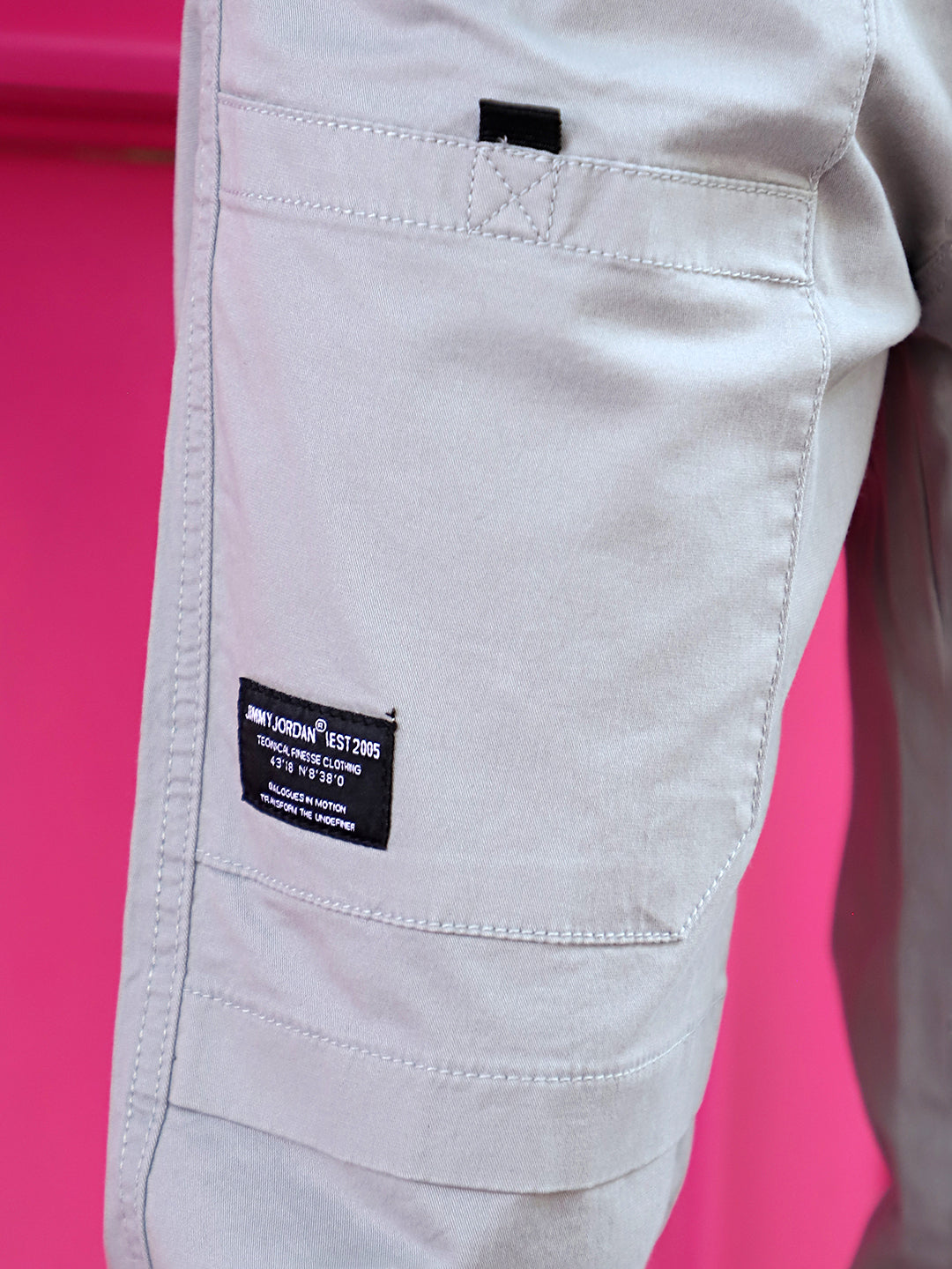 VeroBlend Ash Grey Baggy Fit Cotton Cargo