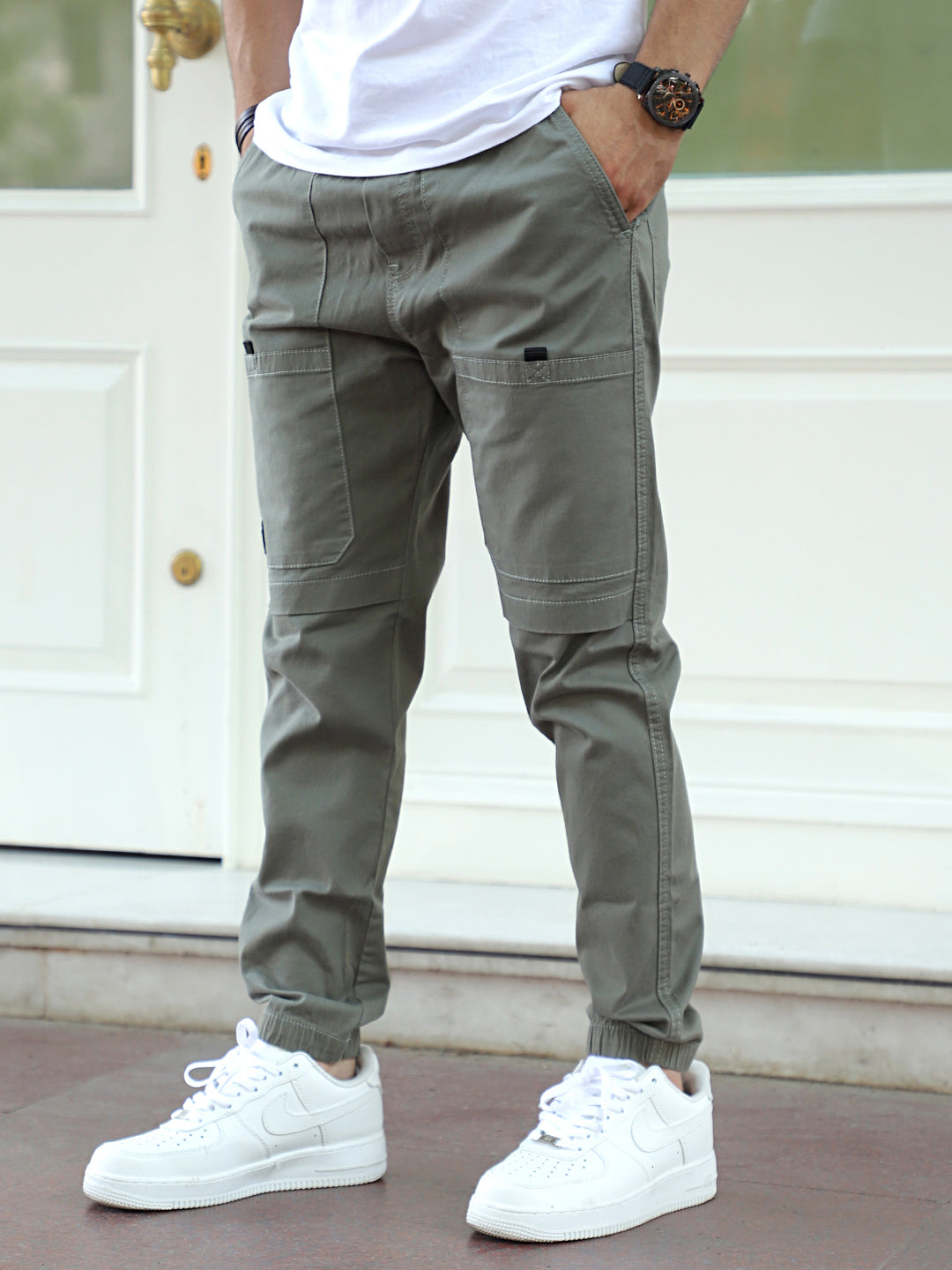 VeroBlend Green Baggy Fit Cotton Cargo