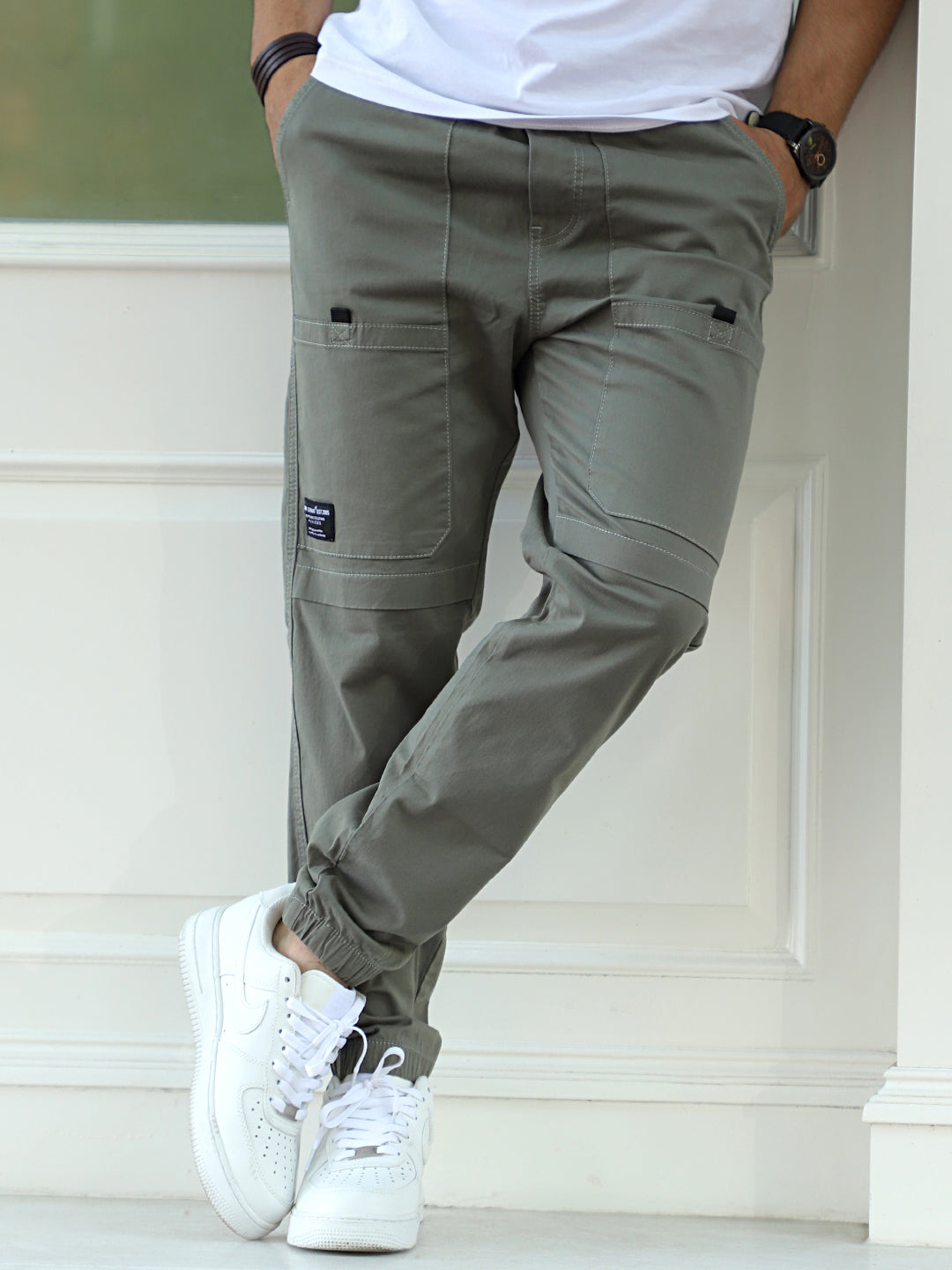 VeroBlend Green Baggy Fit Cotton Cargo