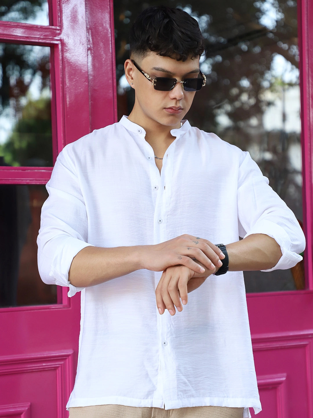 Nativeloom White Full Sleeve Shirt