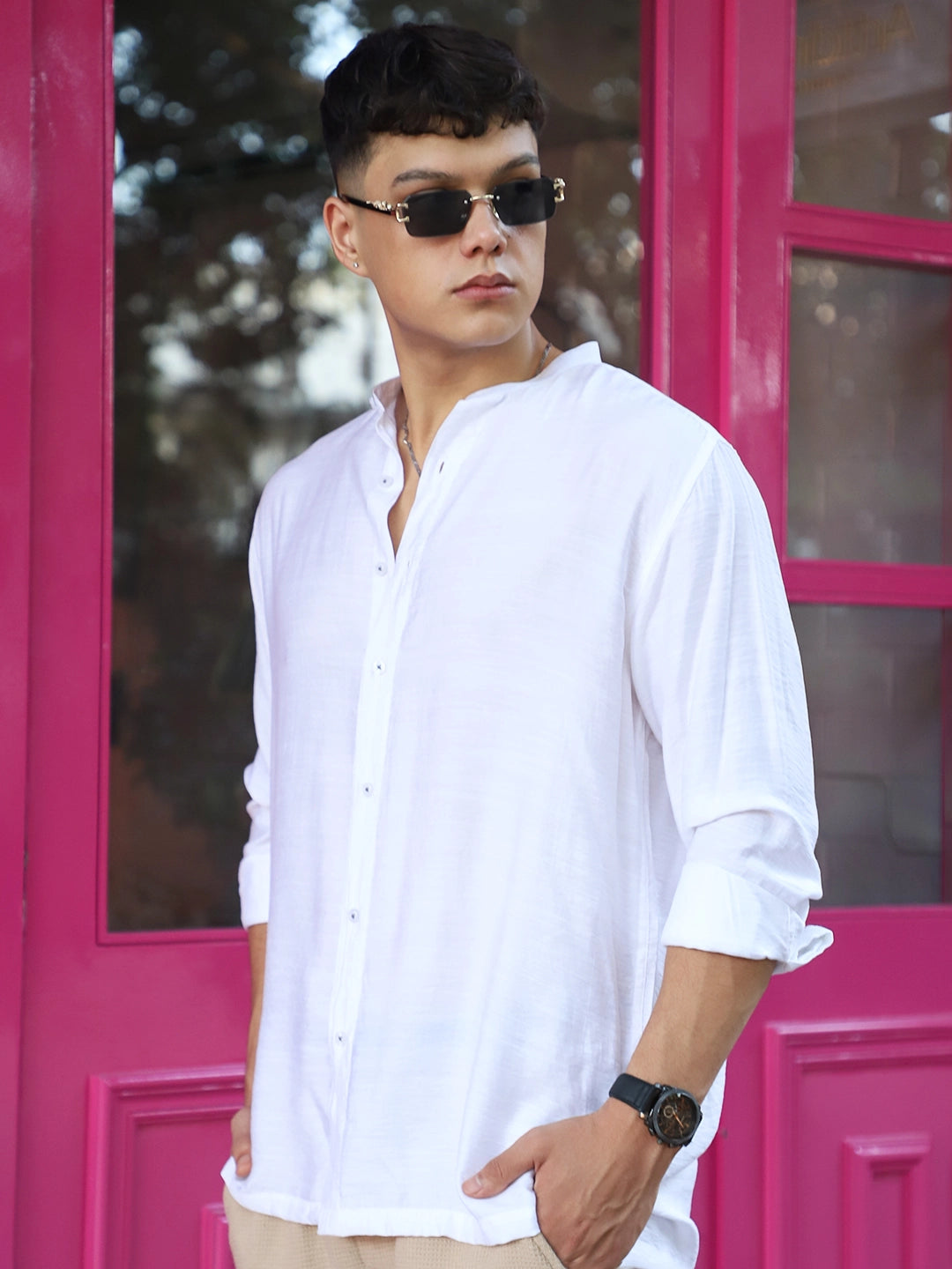 Nativeloom White Full Sleeve Shirt