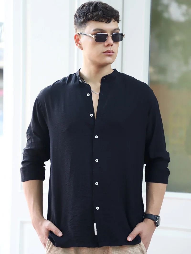Nativeloom Black Full Sleeve Shirt