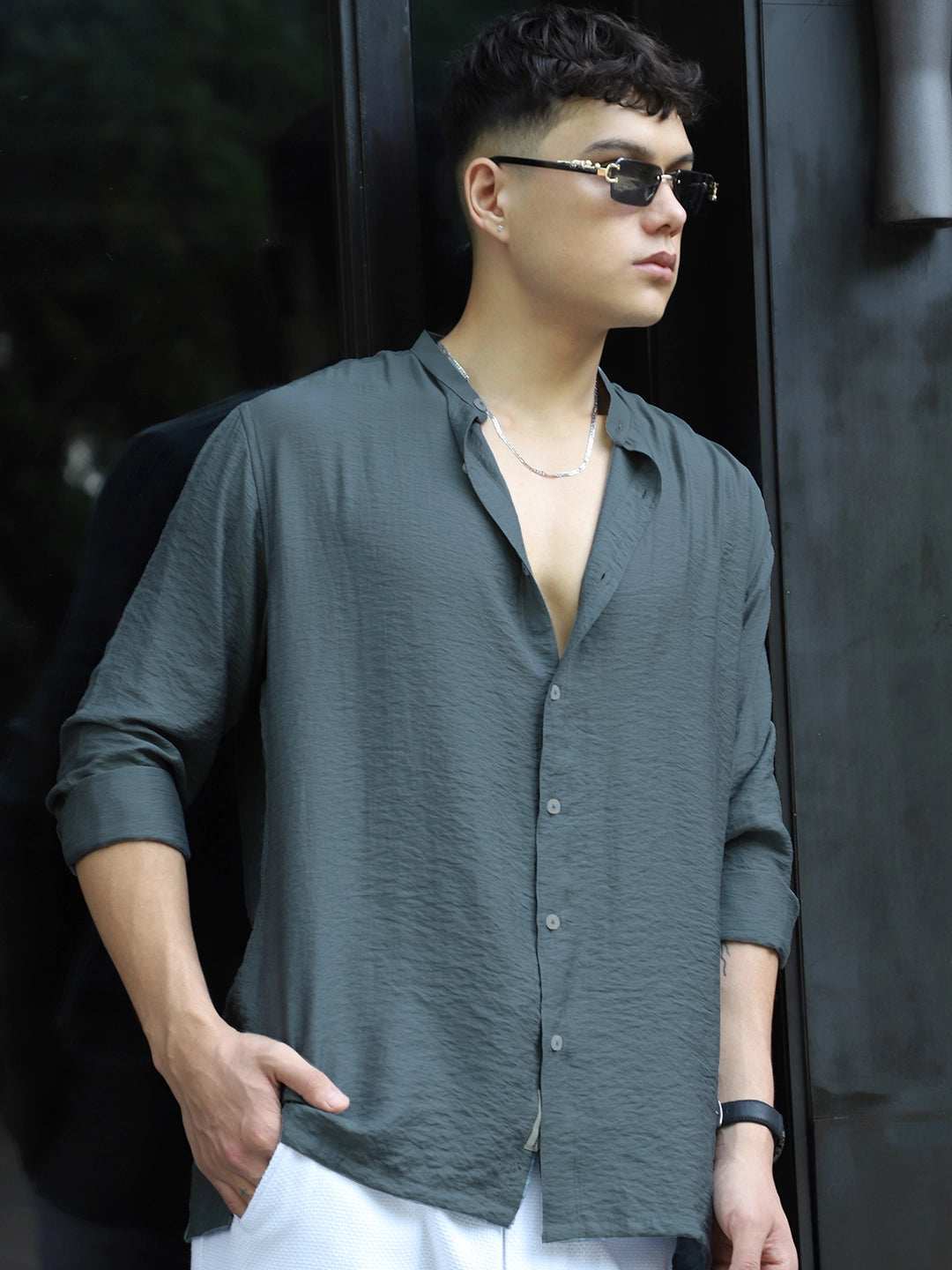 Nativeloom Moss Green Full Sleeve Shirt