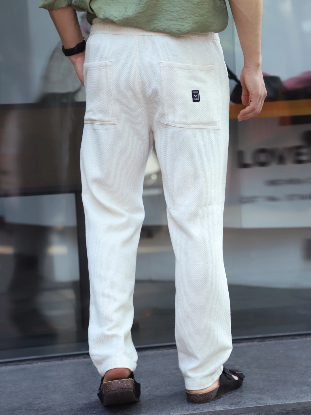 Brooklyn Beat Cream Texture Trouser