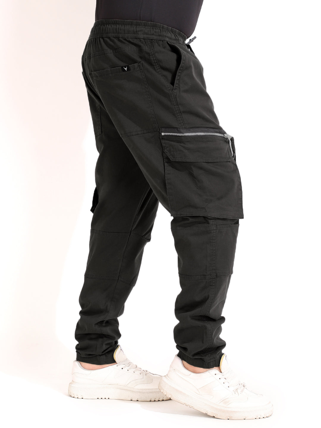 Black Baggy cotton-twill cargo trousers, Represent